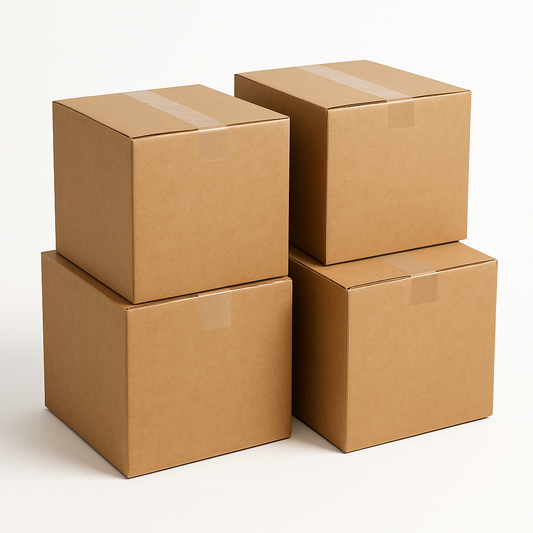 12 x 12 x 12 Inch Cube Moving Boxes | Sturdy ECT 32 Kraft Corrugated Cardboard for Packing, Shipping, Mailing, and Storage
