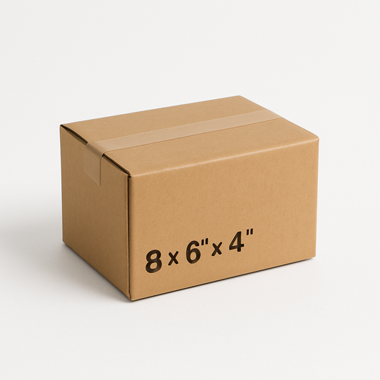 Small Moving Boxes 8 x 6 x 4 Inch Corrugated Cardboard Boxes for Packing Shipping and Storage Durable ECT 32 Kraft Mailing Boxes