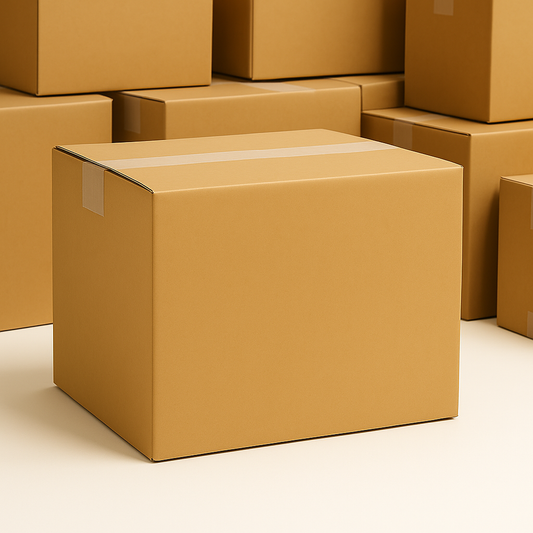 20 x 20 x 15 Inch Large Moving Boxes Heavy-Duty ECT 32 Kraft Corrugated Cardboard Boxes for Packing Shipping and Storage