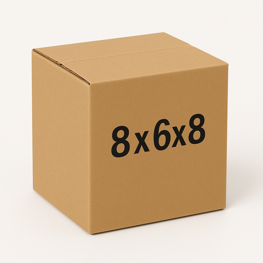 8 x 6 x 8 Inch Corrugated Shipping Boxes ECT 32 Kraft Cardboard Packing Boxes for Mailing Moving and Storage Recyclable and Durable