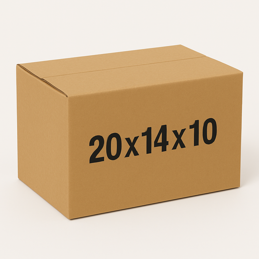 20 x 14 x 10 Inch Moving Boxes ECT 32 Kraft Corrugated Cardboard Shipping Boxes for Packing Mailing Storage and Office Use
