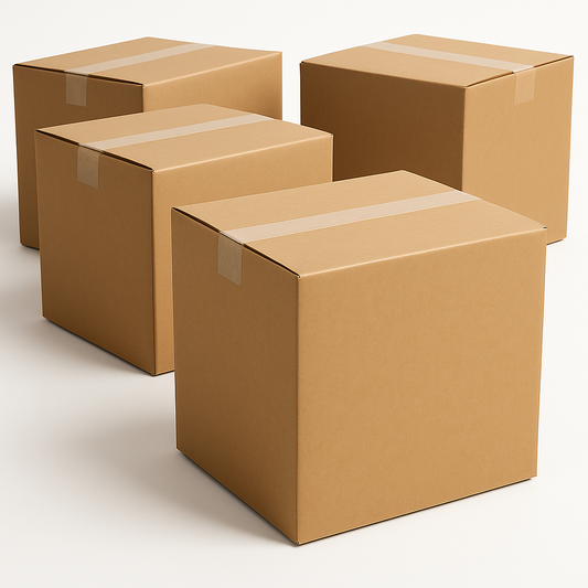 18 x 14 x 12 Inch Moving Boxes ECT 32 Kraft Corrugated Cardboard Shipping Boxes for Packing Mailing and Storage
