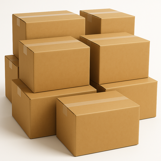 16 x 10 x 10 Inch Moving Boxes ECT 32 Kraft Corrugated Cardboard Shipping Boxes for Packing Mailing and Storage