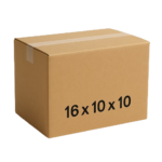 16 x 10 x 10 Inch Moving Boxes ECT 32 Kraft Corrugated Cardboard Shipping Boxes for Packing Mailing and Storage