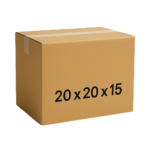 20 x 20 x 15 Inch Large Moving Boxes Heavy-Duty ECT 32 Kraft Corrugated Cardboard Boxes for Packing Shipping and Storage