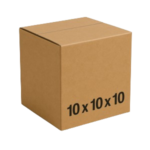 Medium Cube Shipping Boxes 10 x 10 x 10 Inch ECT 32 Kraft Corrugated Cardboard Boxes for Moving Packing Mailing and Storage