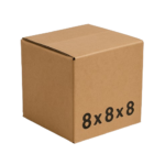 Small Moving Cube Boxes 8 x 8 x 8 Inch ECT 32 Kraft Corrugated Cardboard Shipping Boxes for Packing Mailing and Storage
