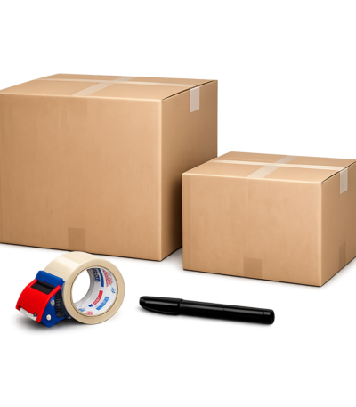 College Moving Kit – 8 Boxes with Tape and Marker